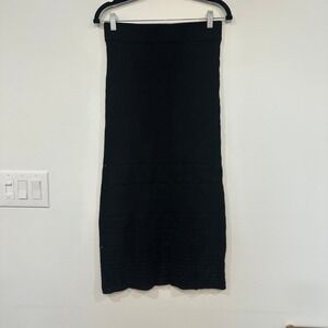 RAILS Womens Skirt Small Black Maxi Knit Slip Fitted Bodycon Sweater